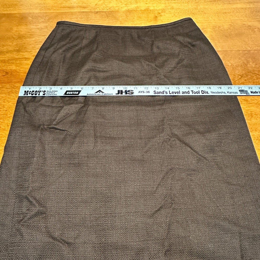 Le Suit Essentials Women's Brown Textured BasketWeave Pencil Skirt Career 10 - Picture 11 of 12
